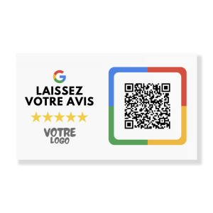 100 Cartes de Visite Carton Epais - QR Code - Avis Google Maps